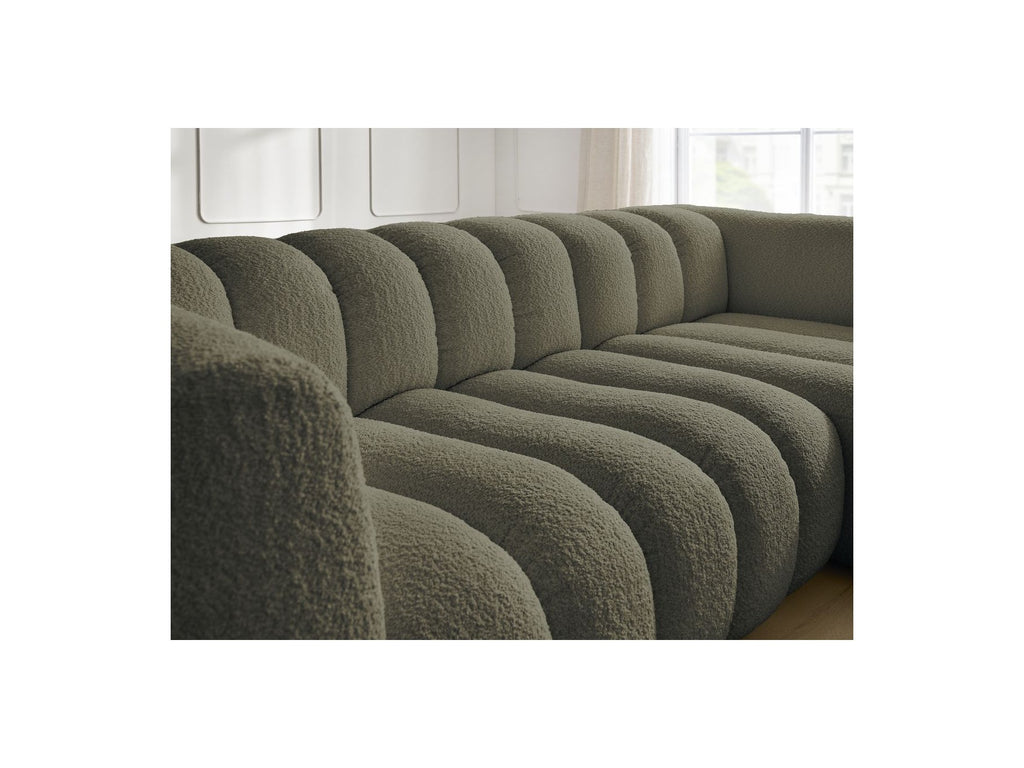 Talia - Fixed Corner Sofa - Bouclé Fabric - Right-Hand Corner