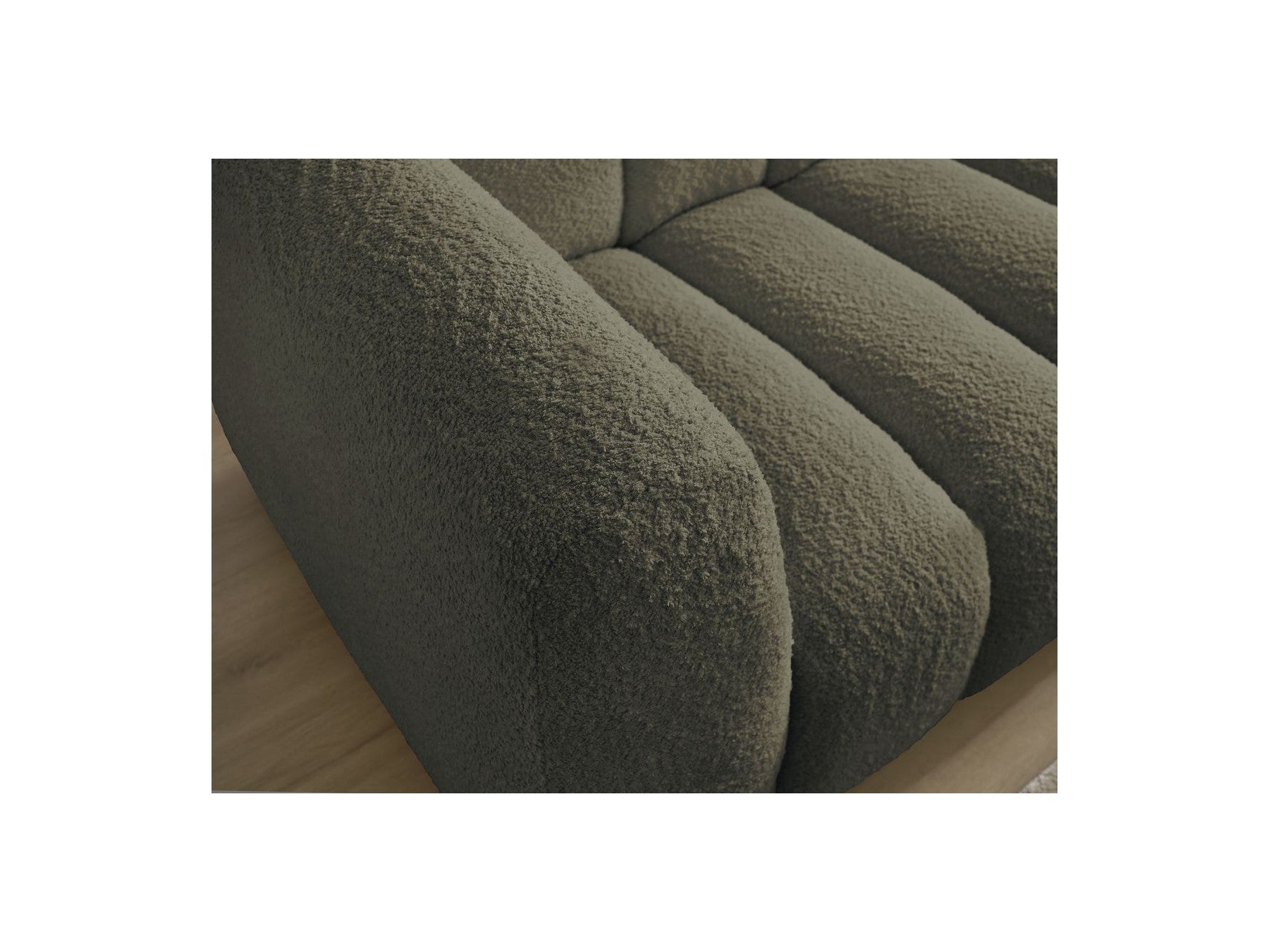 Talia - Fixed Corner Sofa - Bouclé Fabric - Right-Hand Corner