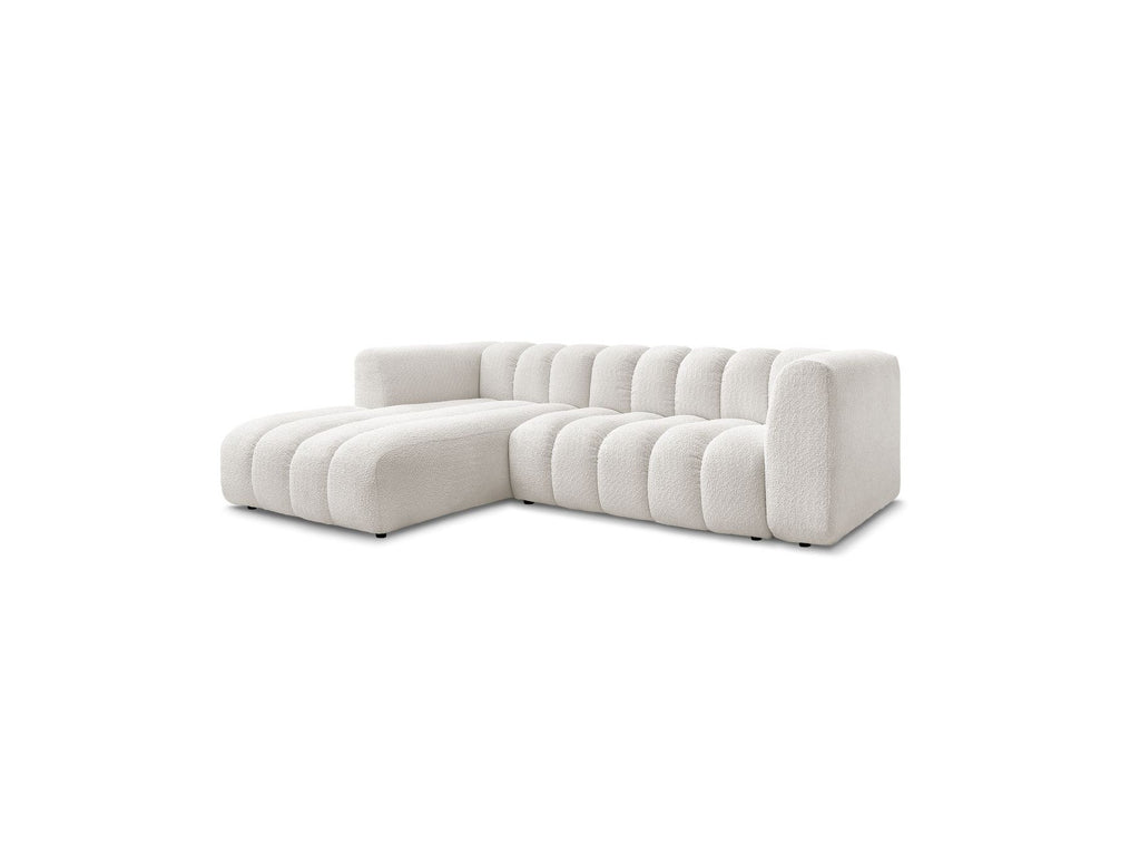 Talia - Fixed Corner Sofa - Bouclé Fabric - Left Corner