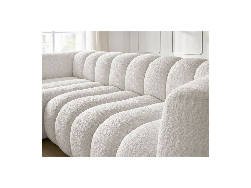 Talia - Fixed Corner Sofa - Bouclé Fabric - Left Corner