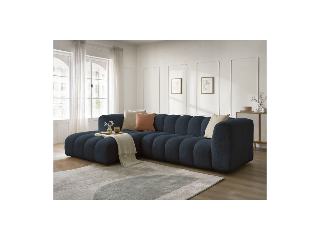 Talia - Fixed Corner Sofa - Bouclé Fabric - Left Corner