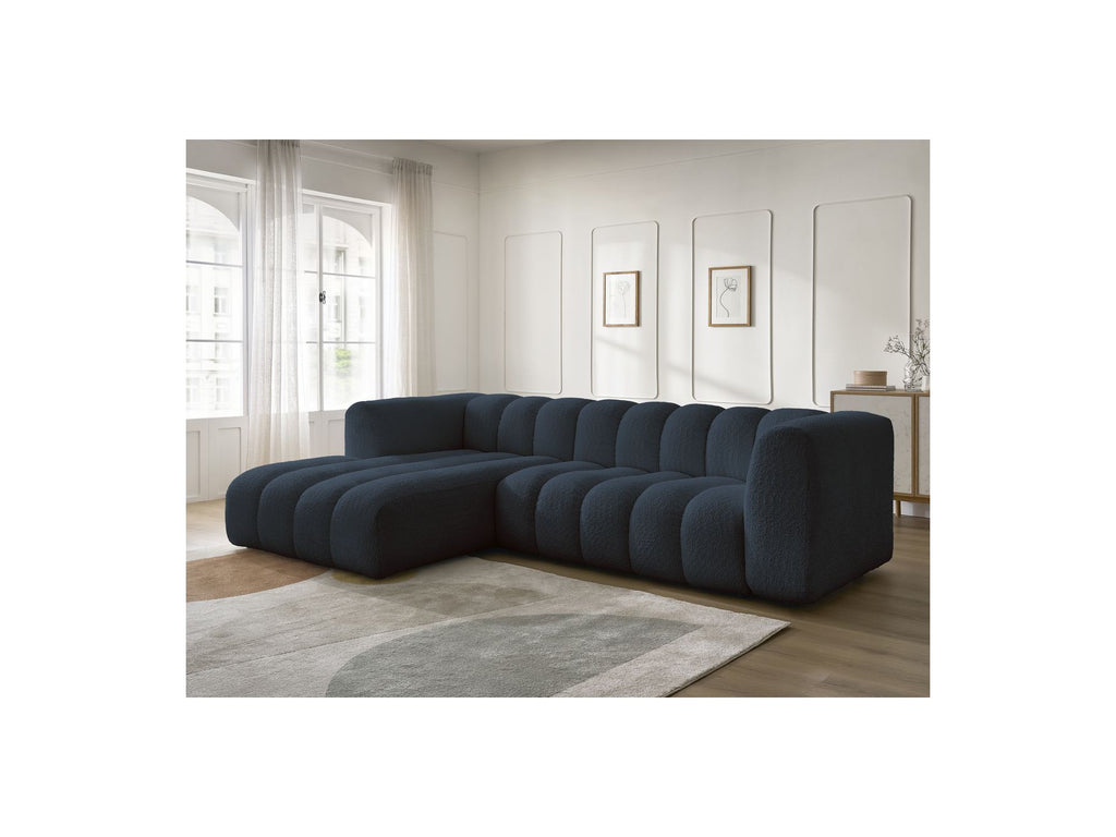 Talia - Fixed Corner Sofa - Bouclé Fabric - Left Corner