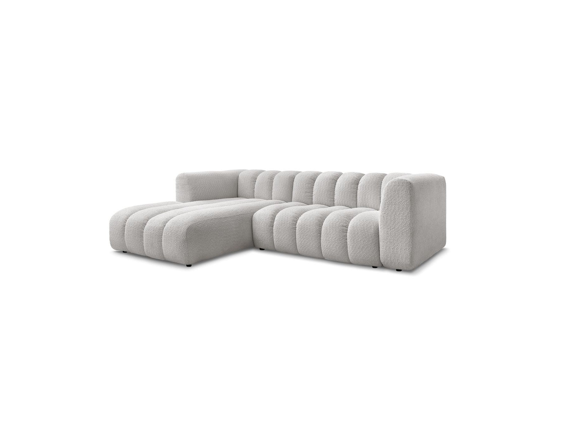 Talia - Fixed Corner Sofa - Bouclé Fabric - Left Corner