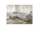 Talia - Fixed Corner Sofa - Bouclette Fabric - Left Corner