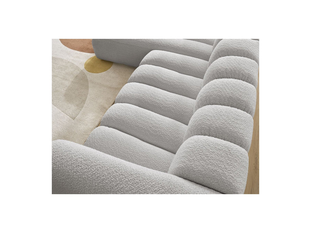 Talia - Fixed Corner Sofa - Bouclé Fabric - Left Corner