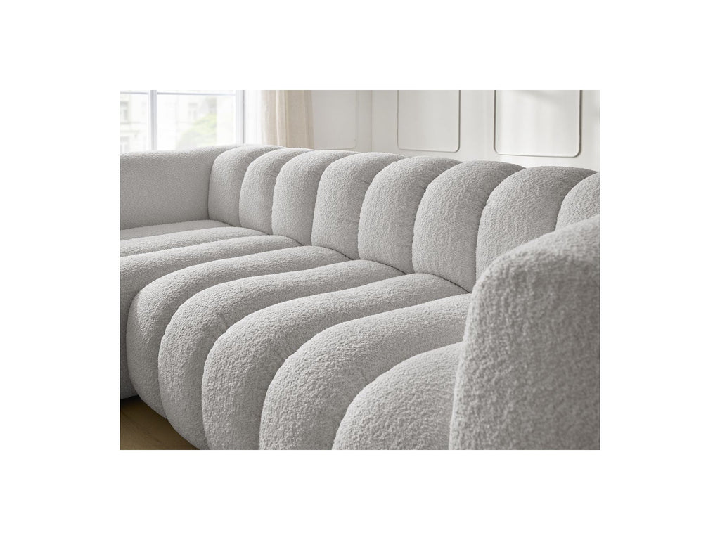 Talia - Fixed Corner Sofa - Bouclé Fabric - Left Corner
