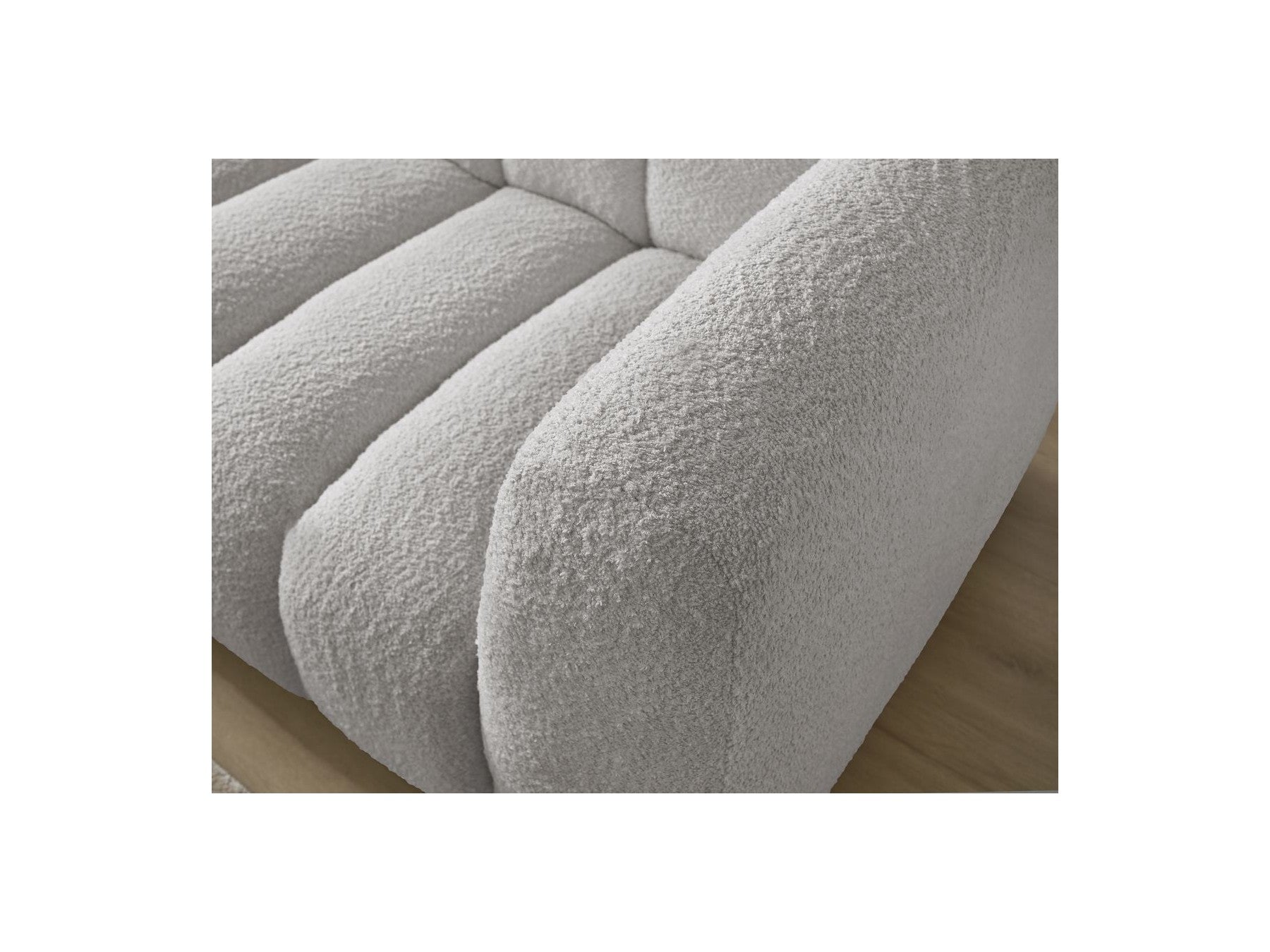 Talia - Fixed Corner Sofa - Bouclé Fabric - Left Corner