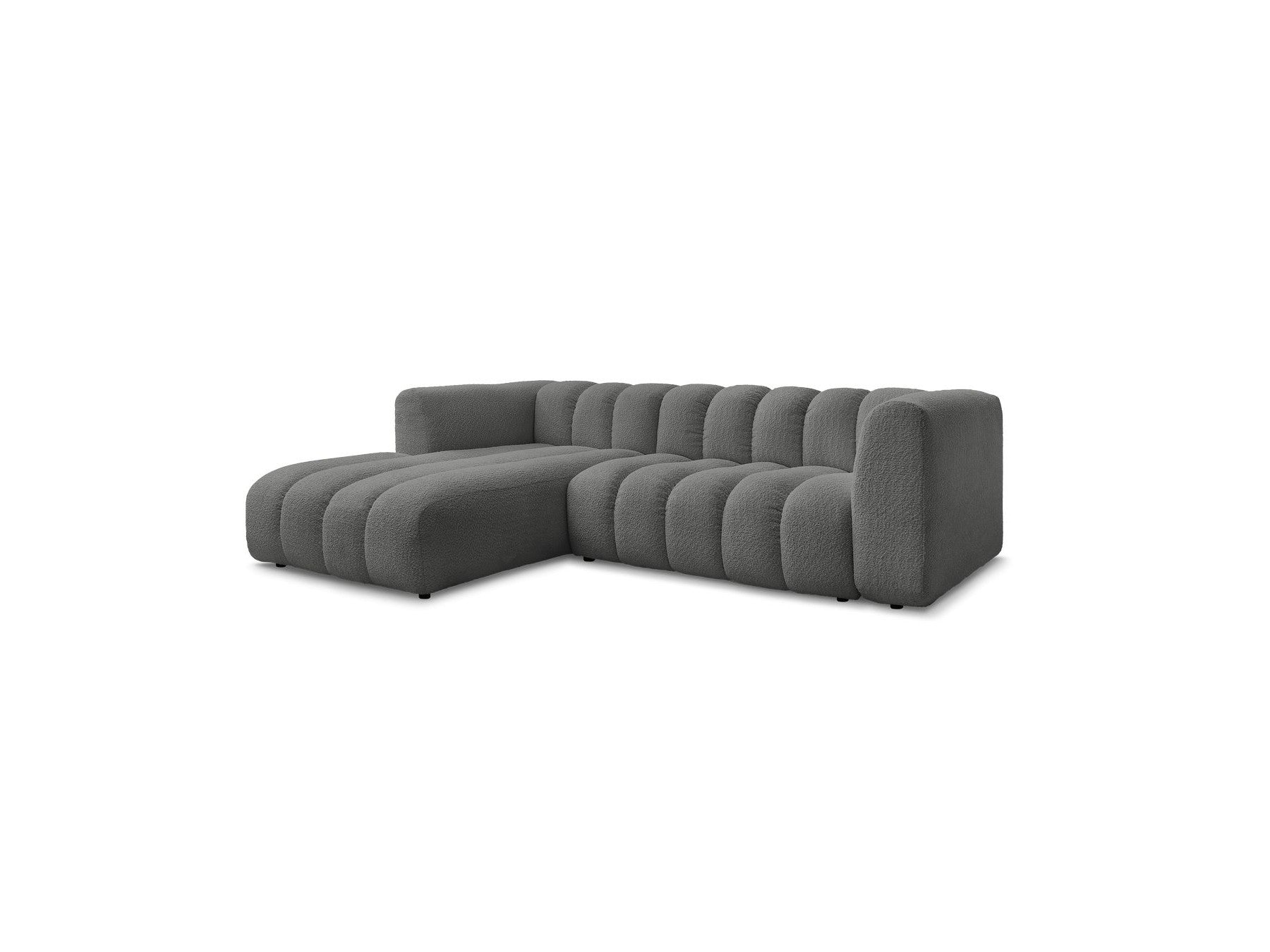 Talia - Fixed Corner Sofa - Bouclé Fabric - Left Corner