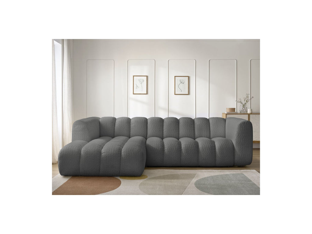 Talia - Fixed Corner Sofa - Bouclé Fabric - Left Corner