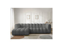 Talia - Fixed Corner Sofa - Bouclette Fabric - Left Corner