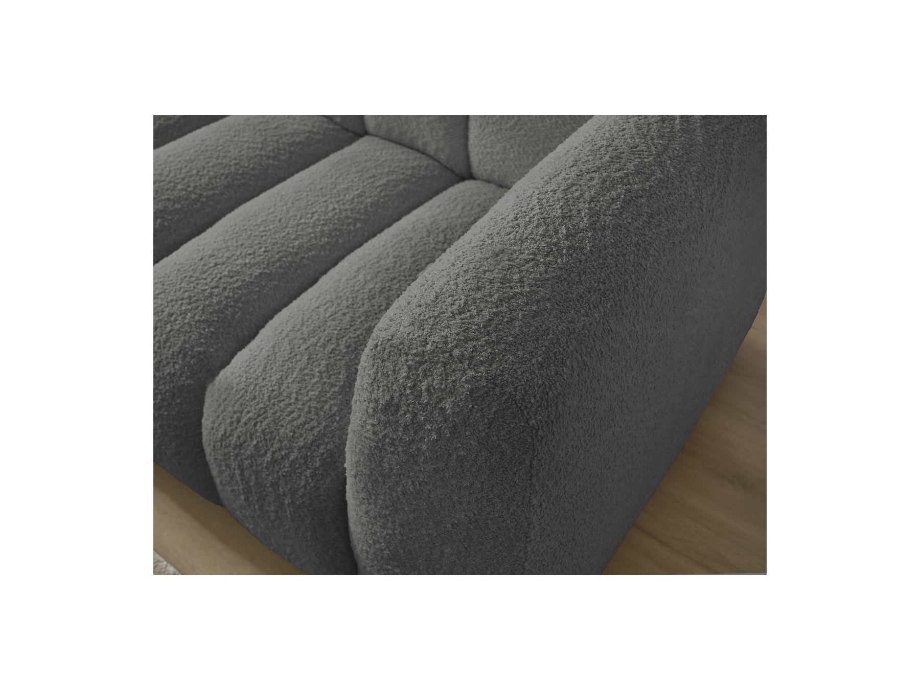 Talia - Fixed Corner Sofa - Bouclé Fabric - Left Corner