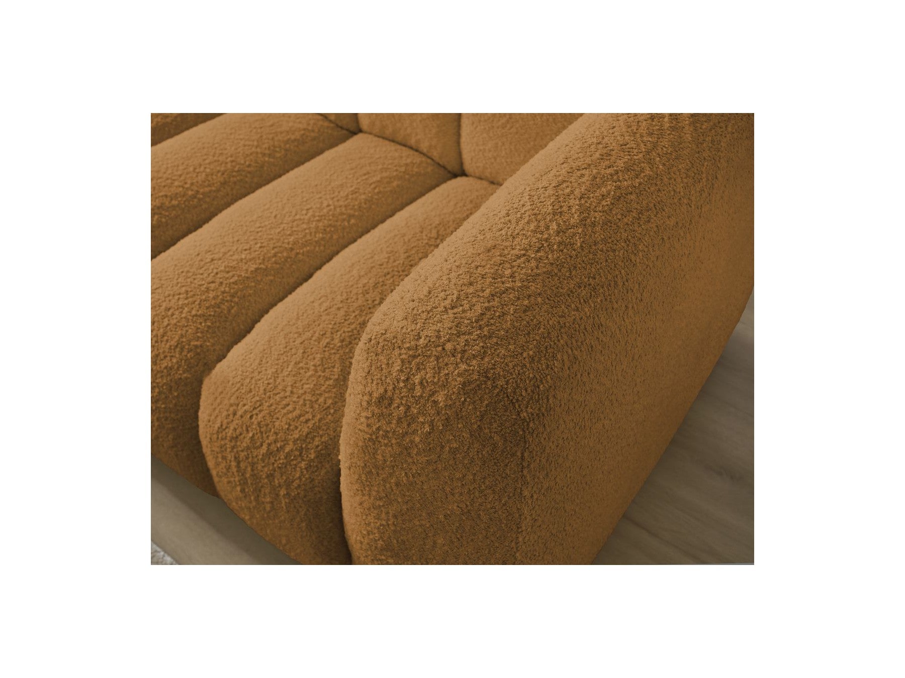 Talia - Fixed Corner Sofa - Bouclé Fabric - Left Corner