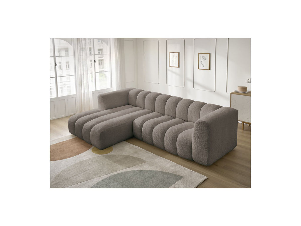 Talia - Fixed Corner Sofa - Bouclé Fabric - Left Corner