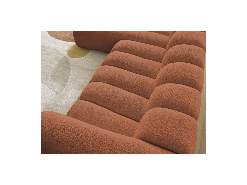 Talia - Fixed Corner Sofa - Bouclé Fabric - Left Corner