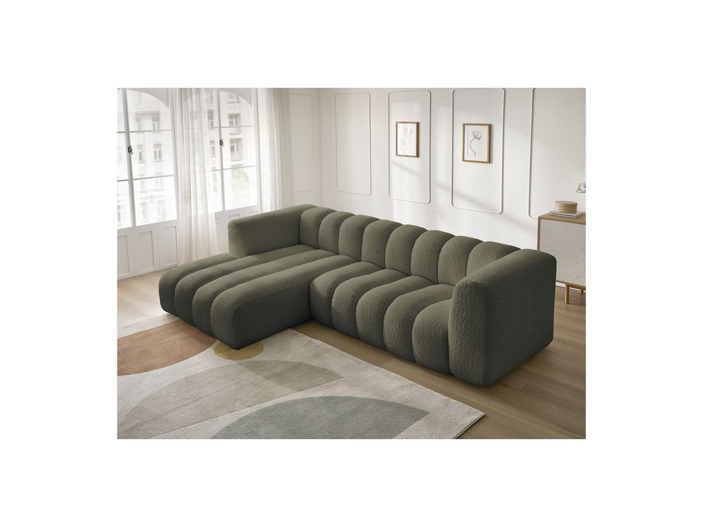 Talia - Fixed Corner Sofa - Bouclé Fabric - Left Corner
