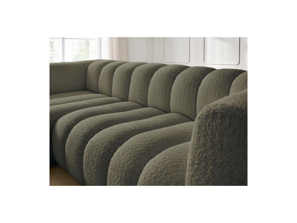 Talia - Fixed Corner Sofa - Bouclé Fabric - Left Corner