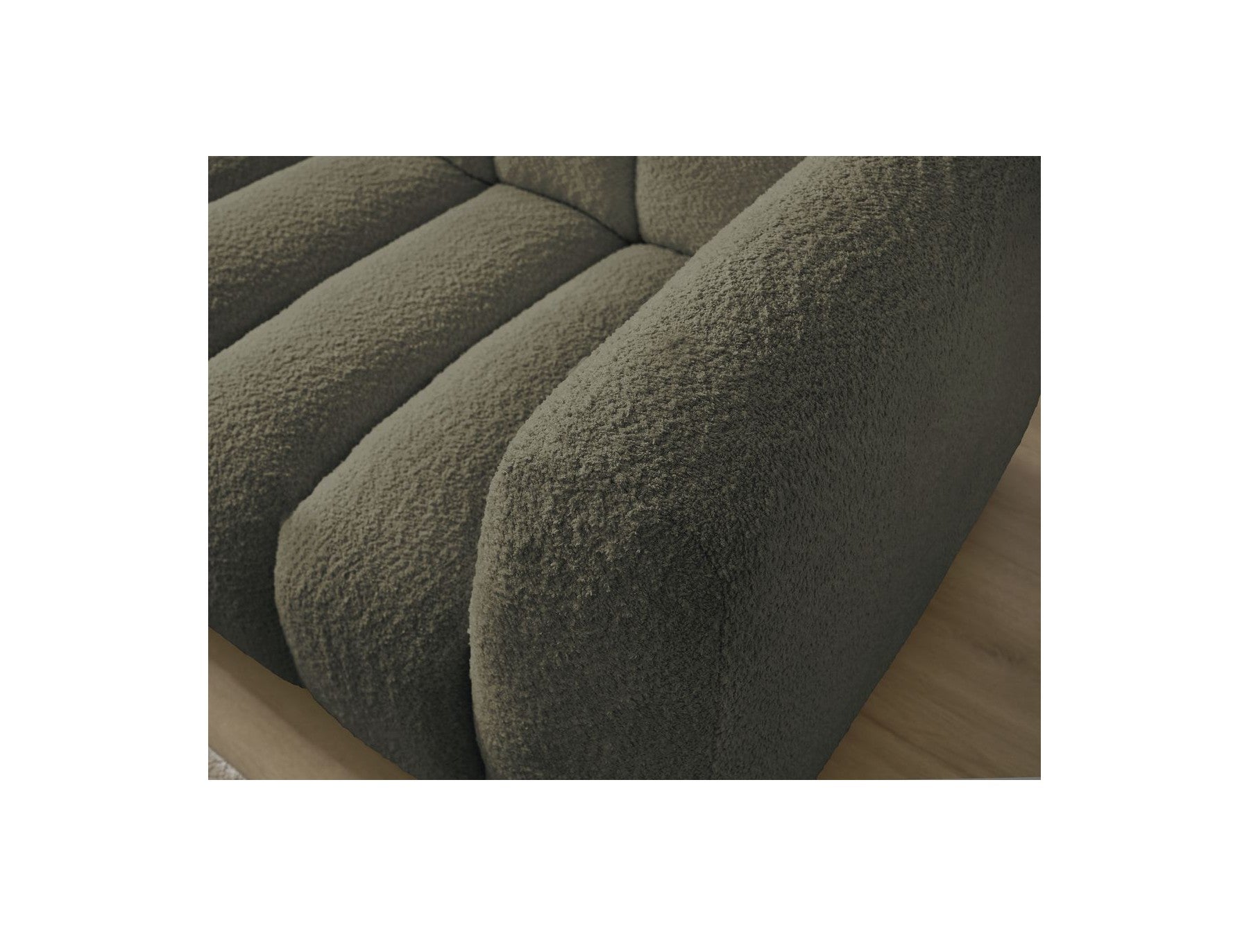 Talia - Fixed Corner Sofa - Bouclé Fabric - Left Corner
