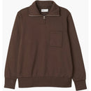 Universal Works - Sweatshirt Half-Zip Sweat-Shirt - Brown