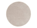 Ondelia - Alfombra redonda de pelo corto - Motivo geométrico - Beige