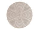 Alfombra Redonda de Pelo Corto - Ondelia - Estampado Geométrico - Beige