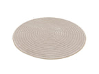 Ondelia - Alfombra redonda de pelo corto - Motivo geométrico - Beige