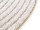 Alfombra Redonda de Pelo Corto - Ondelia - Estampado Geométrico - Beige