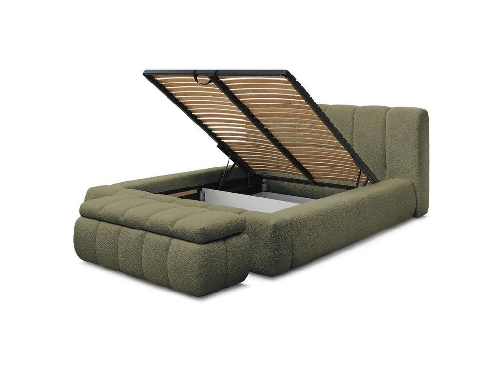Denali - Lit Coffre - Tissu Bouclette + Bout De Lit