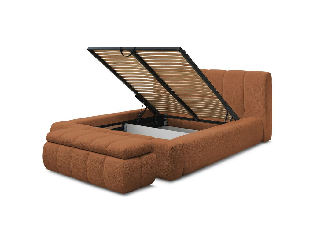 Denali - Lit Coffre - Tissu Bouclette + Bout De Lit