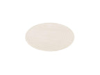 Ondelia - Round Low-Pile Rug - Geometric Pattern - Cream