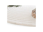 Ondelia - Round Low-Pile Rug - Geometric Pattern - Cream