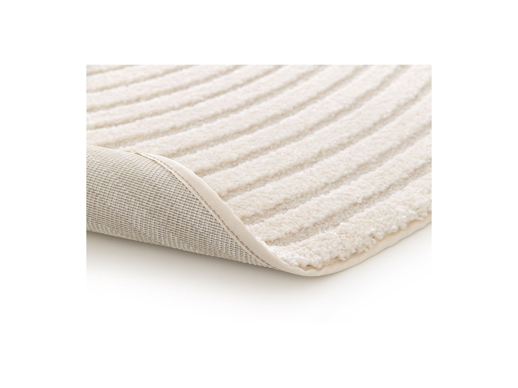 Ondelia - Alfombra redonda de pelo corto - Motivo geométrico - Beige