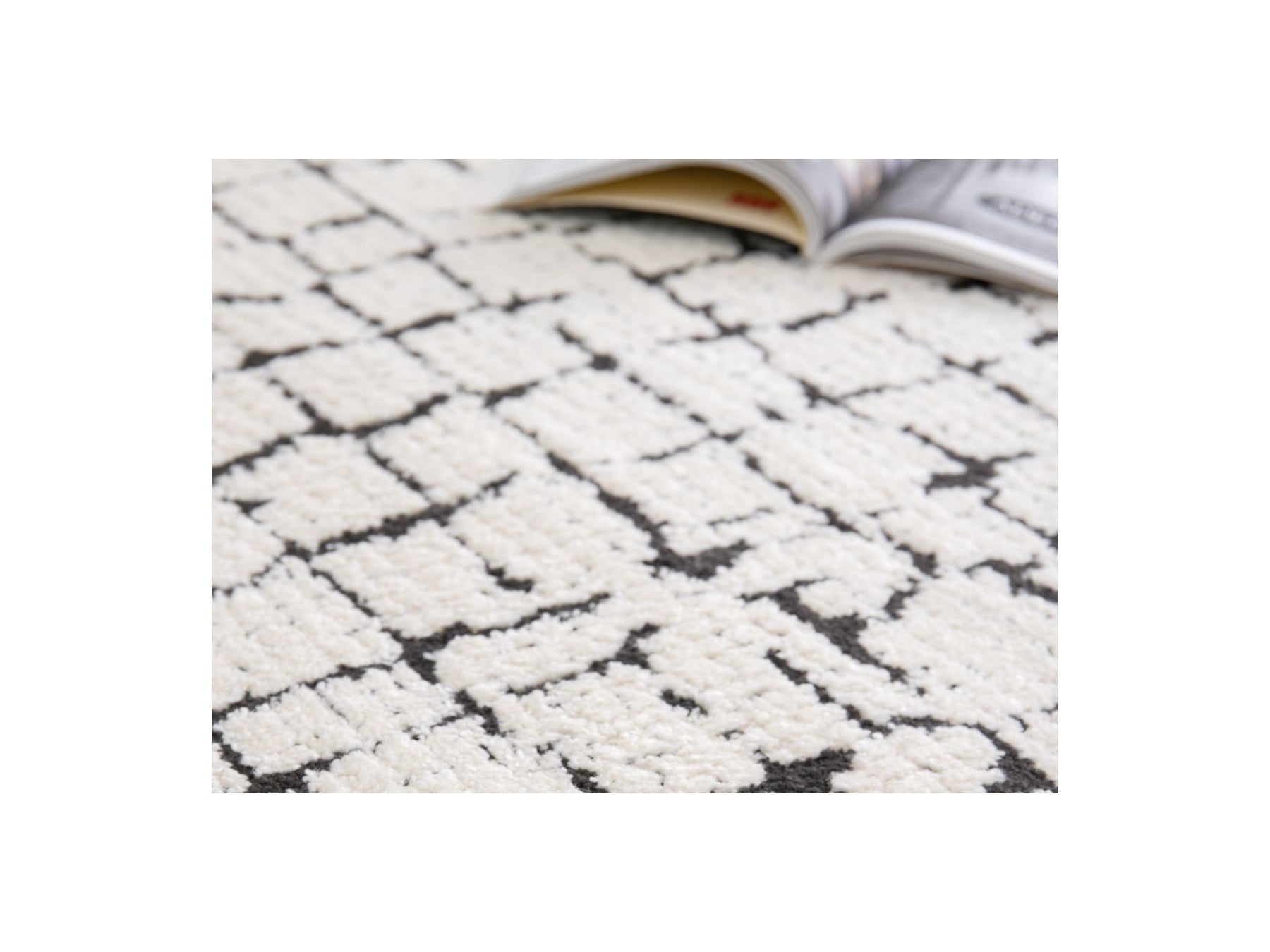 Low-Pile Rug - Nebulia - Abstract Pattern - Beige