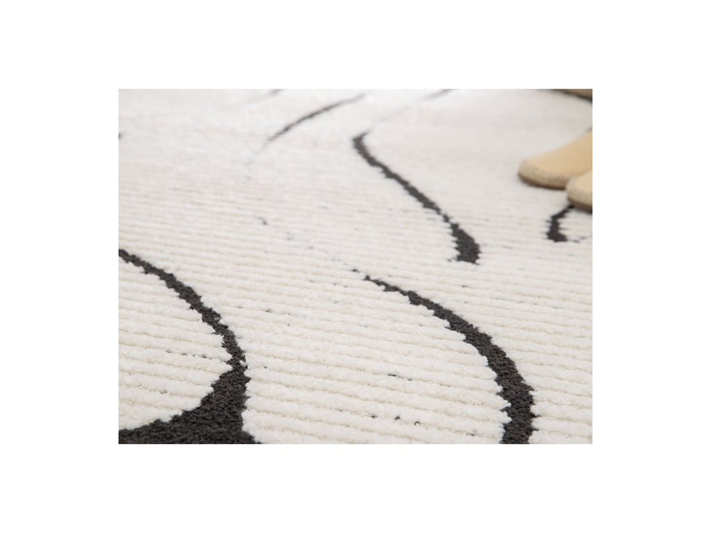 Low-Pile Rug - Cosmara - Abstract Pattern - Beige
