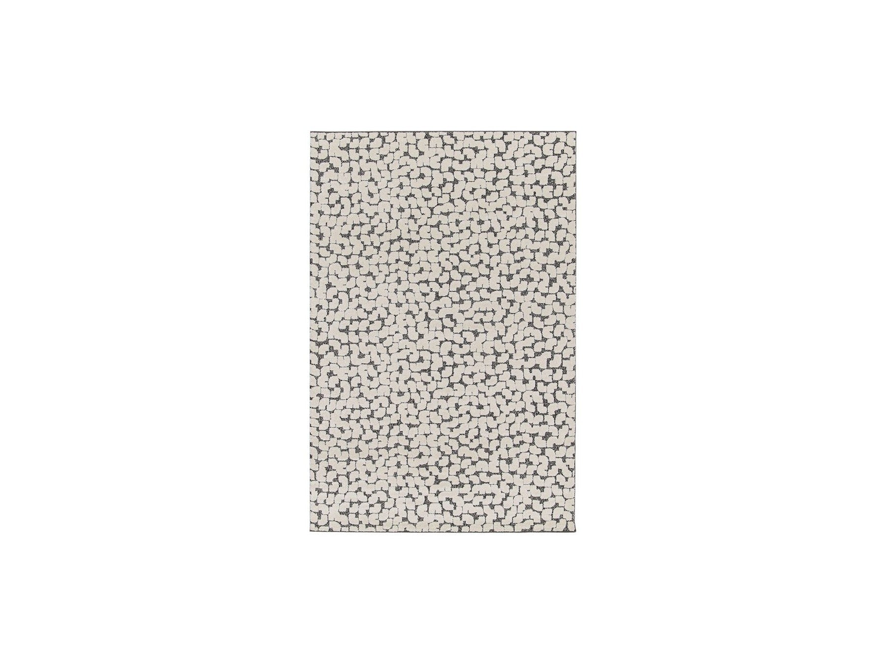 Tapis Poils Ras - Calyra - Motif Abstrait - Beige