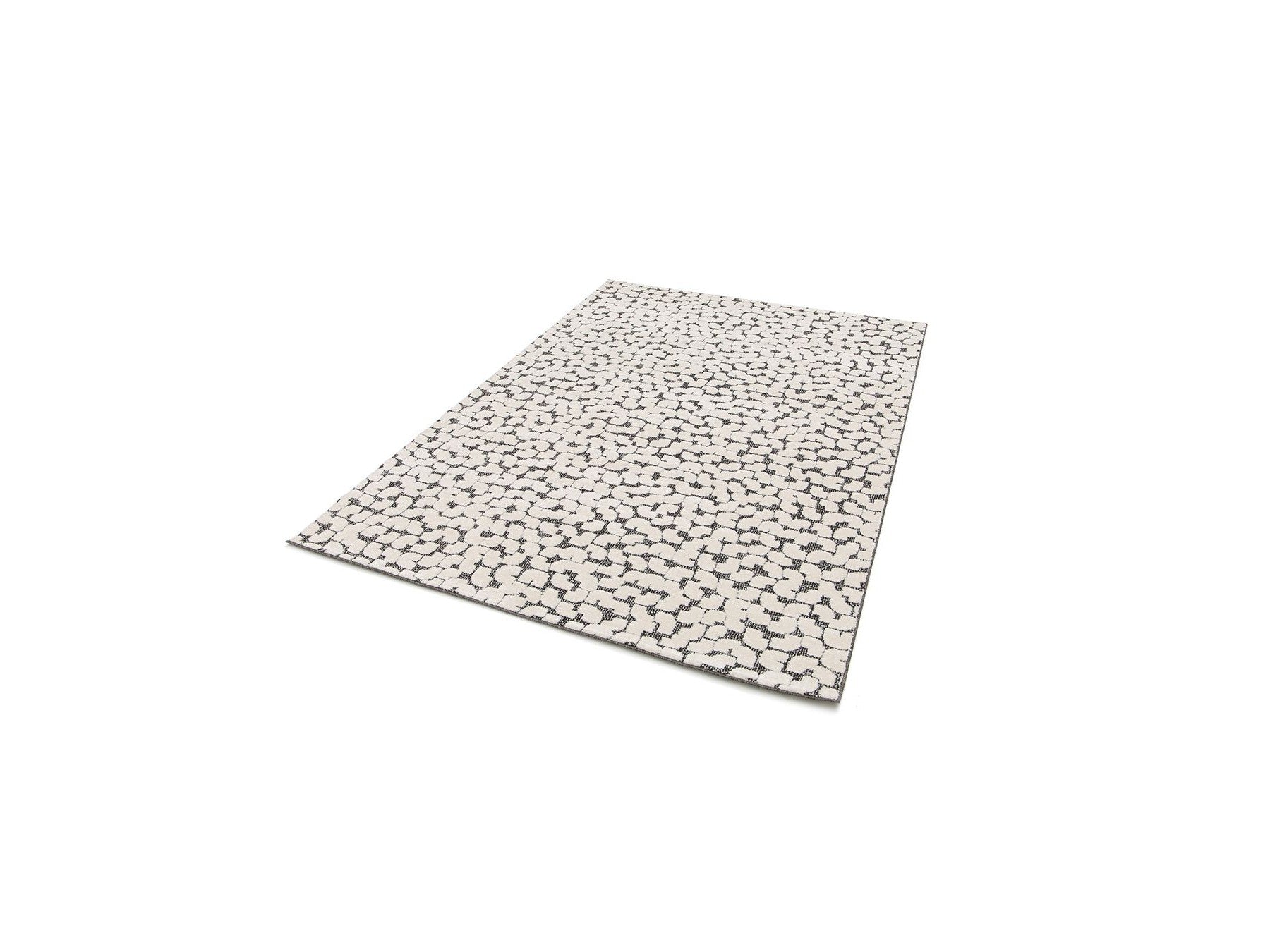 Tapis Poils Ras - Calyra - Motif Abstrait - Beige
