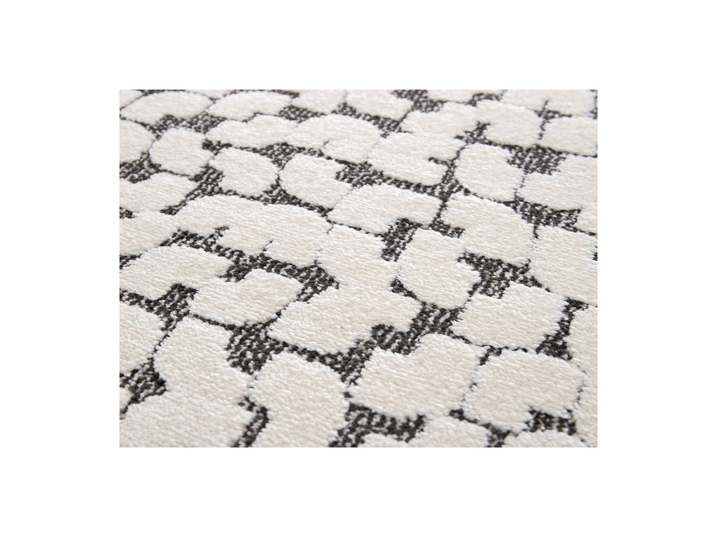 Tapis Poils Ras - Calyra - Motif Abstrait - Beige