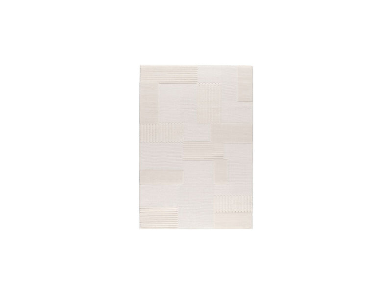 Tapis Poils Ras Sorelle Motif Géométrique - Beige