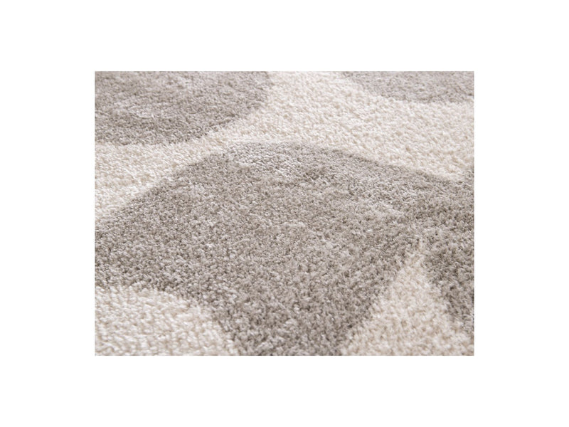 Tapis Poils Ras Zalon Motif Abstrait - Gris