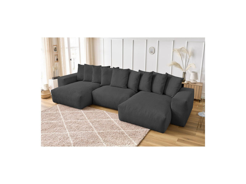 Canapé Panoramique Fixe - Voltaire - Velours Côtelé