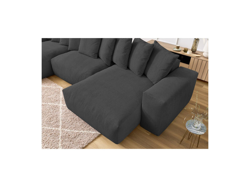 Canapé Panoramique Fixe - Voltaire - Velours Côtelé