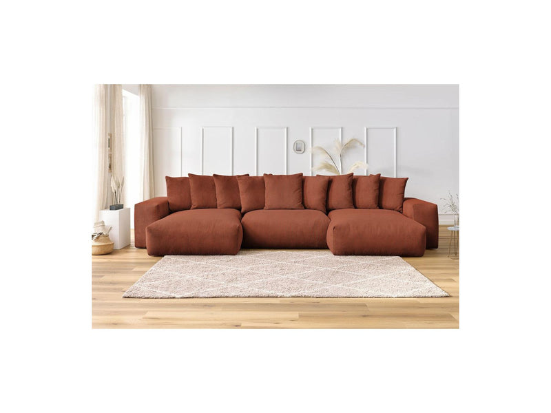 Canapé Panoramique Fixe - Voltaire - Velours Côtelé