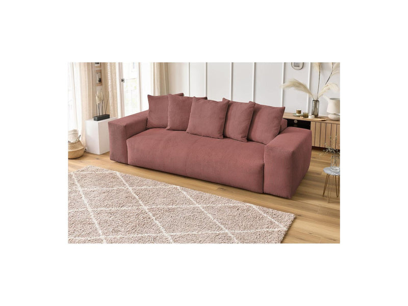 Canapé Droit Fixe 3 Places - Voltaire - Velours Côtelé