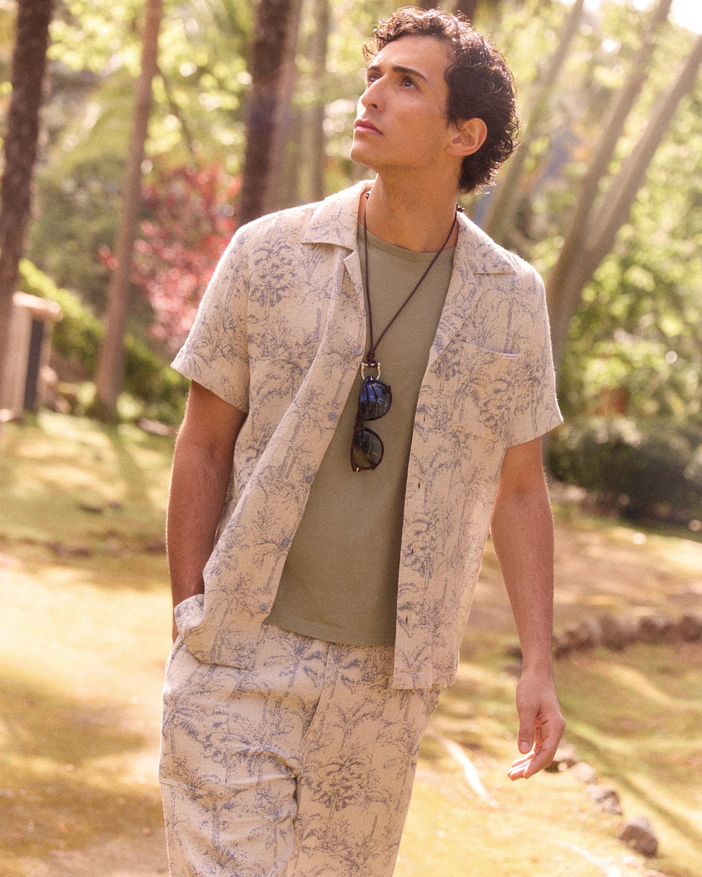 Pantalon "Jacquard" Palm Tree Guignier - Homme