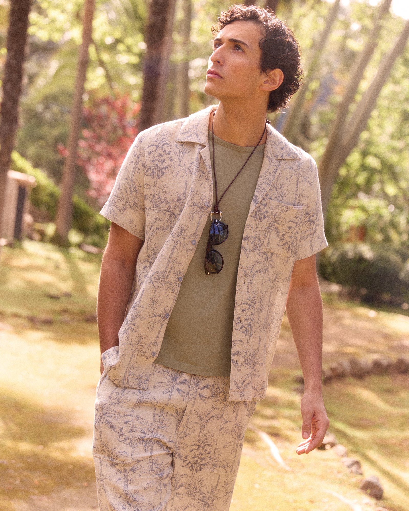 Pantalon "Jacquard" Palm Tree Guignier - Homme