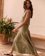 Chemise Palm Tree "Linen And Cotton" Bessin