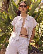 Palm Tree "Linen And Cotton" Beudant Bermuda Shorts