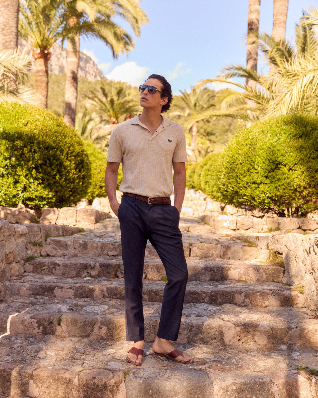 Polo Patch Coeur "Linen And Cotton" Gonnet - Homme