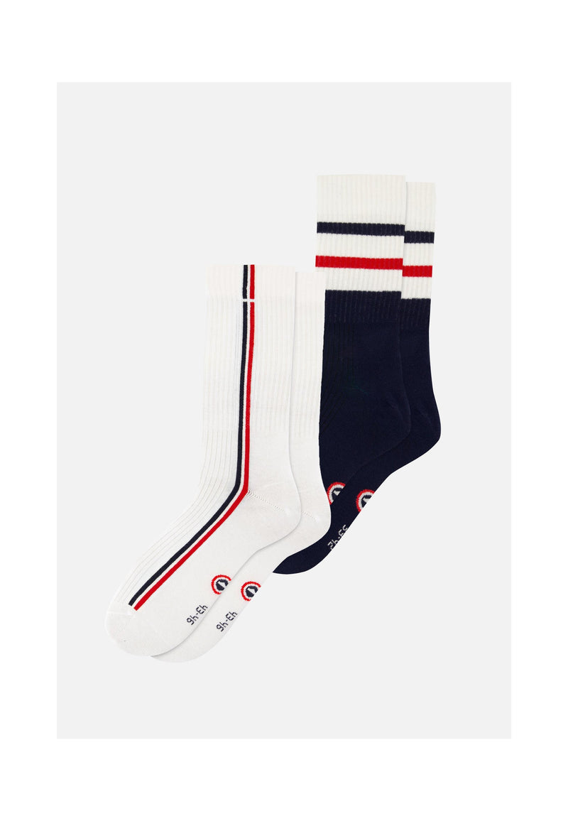 Lot De 2 Chaussettes Mi-Hautes En Coton - Multi