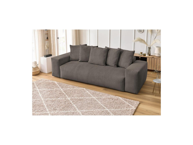 Canapé Droit Fixe 3 Places - Voltaire - Velours Côtelé