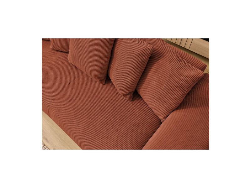 Canapé Droit Fixe 3 Places - Voltaire - Velours Côtelé